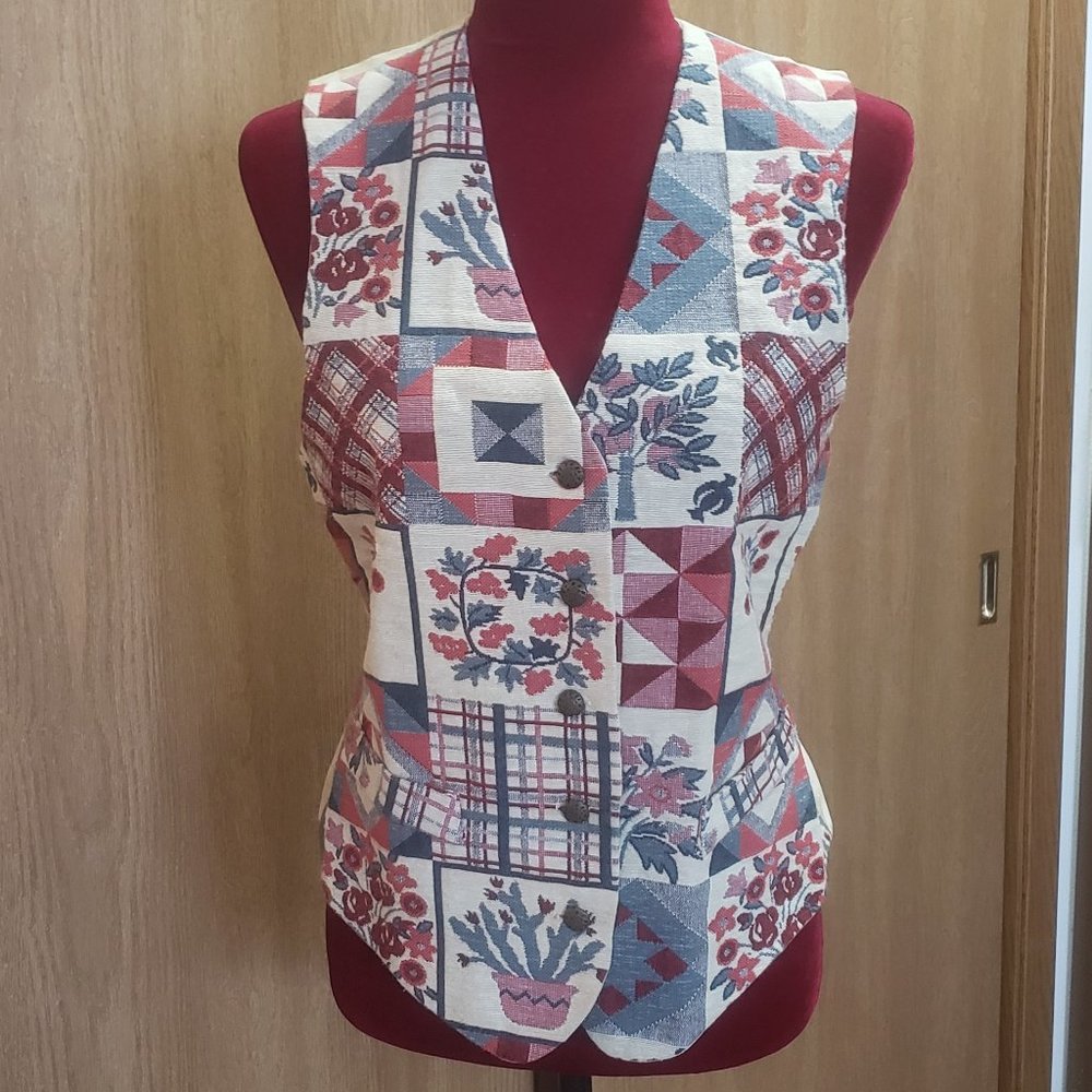 Vintage Tapestry Patchwork Vest